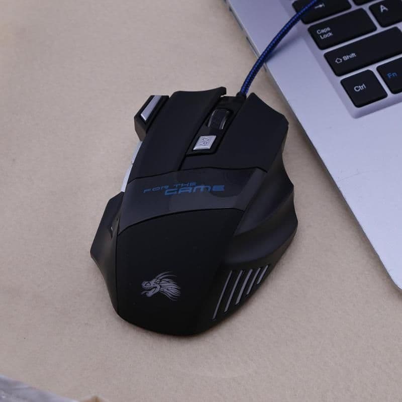 image-Wired Gaming Mouse 5500DPI 7-Color LED Backlight Optical Mouse Gamer USB 7 Buttons PC Gamer Computer Laptop Desktop Mice