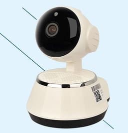 image-Wireless IP Camera WIFI 720P Home Security Cam Micro SD Slot Support Microphone & P2P Free APP ABS Plastic