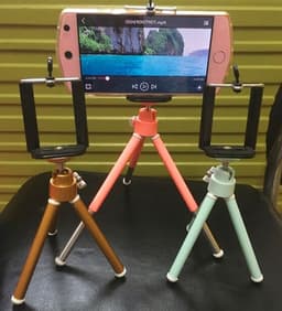 image-Compatible with Apple, Colorful digital camera Tripod stand Mini mobile phone stand Desktop photography Live selfie network red stand