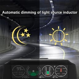 image-GPS GO 2 Universal Car HUD Monitoring Speed Level Gradient Compass