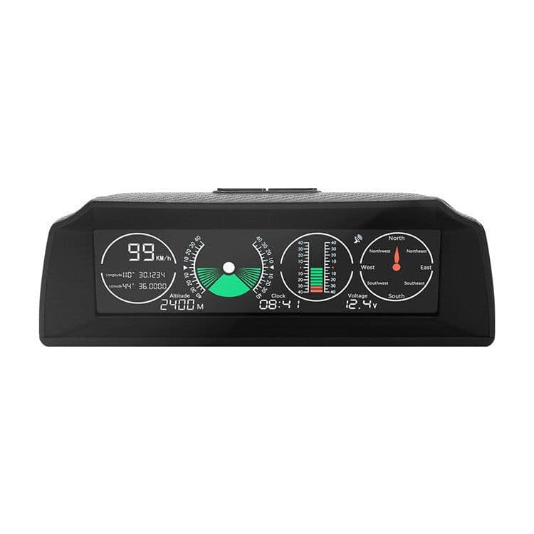 image-GPS GO 2 Universal Car HUD Monitoring Speed Level Gradient Compass