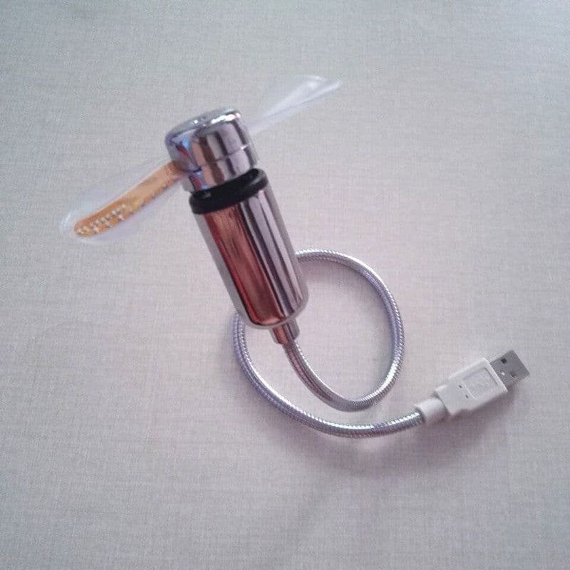 image-USB Fan Adjustable Mini Flexible Fan LED Light Time Clock Desktop Cool Gadget Time Display