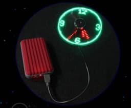 image-USB Fan Adjustable Mini Flexible Fan LED Light Time Clock Desktop Cool Gadget Time Display