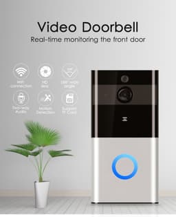 image-Marlboze 720P WIFI Visual Doorbell Wireless Intercom Doorbell PIR Motion Detection Night View SD card Video Smart Doorbell Ring
