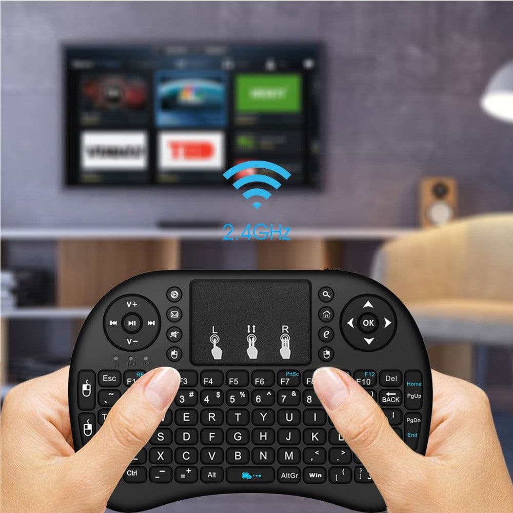 image-Private Mode I8 Flying Squirrel Smart Touch Game USB2.4G Full Keyboard TV Brain Wireless Remote Control