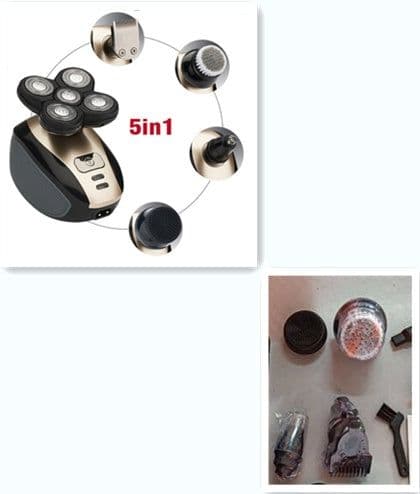image-5 In 1 Multifunctional Electric Shaver 5 Blade Razor For Men Shaved Head Rechargeable Shaving Machine Beard Nose Hair Trimmer