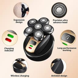image-5 In 1 Multifunctional Electric Shaver 5 Blade Razor For Men Shaved Head Rechargeable Shaving Machine Beard Nose Hair Trimmer
