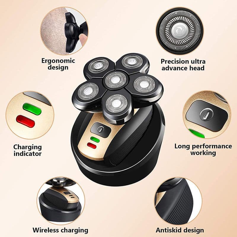 image-5 In 1 Multifunctional Electric Shaver 5 Blade Razor For Men Shaved Head Rechargeable Shaving Machine Beard Nose Hair Trimmer
