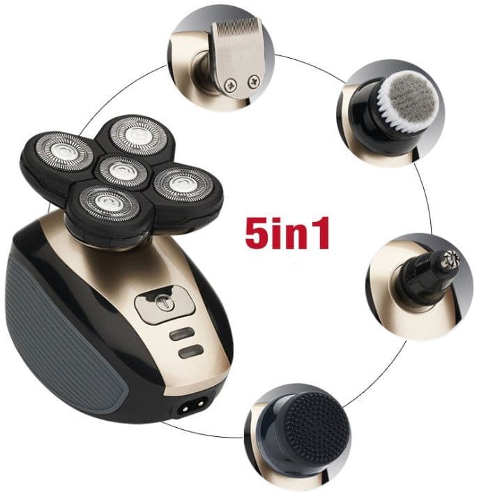 image-5 In 1 Multifunctional Electric Shaver 5 Blade Razor For Men Shaved Head Rechargeable Shaving Machine Beard Nose Hair Trimmer