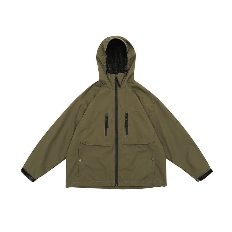 image-Men's And Women's Fashion Outdoor Camping Solid Color Jacket Coat