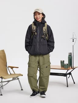 image-Men's And Women's Fashion Outdoor Camping Solid Color Jacket Coat