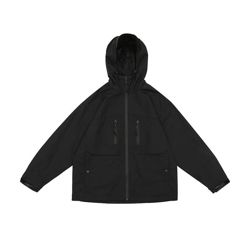 image-Men's And Women's Fashion Outdoor Camping Solid Color Jacket Coat