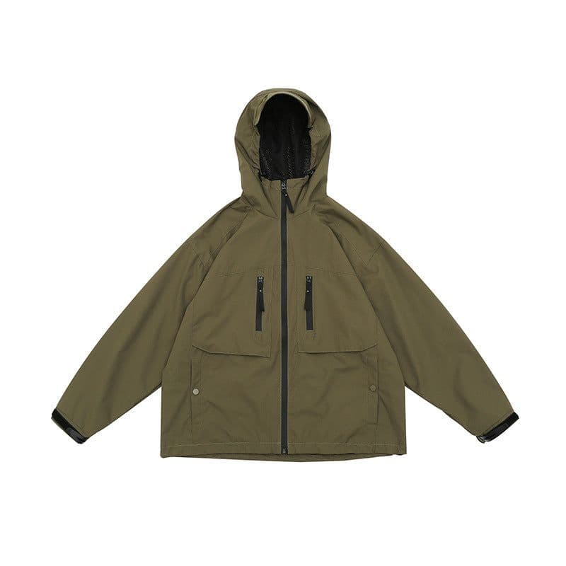 image-Men's And Women's Fashion Outdoor Camping Solid Color Jacket Coat