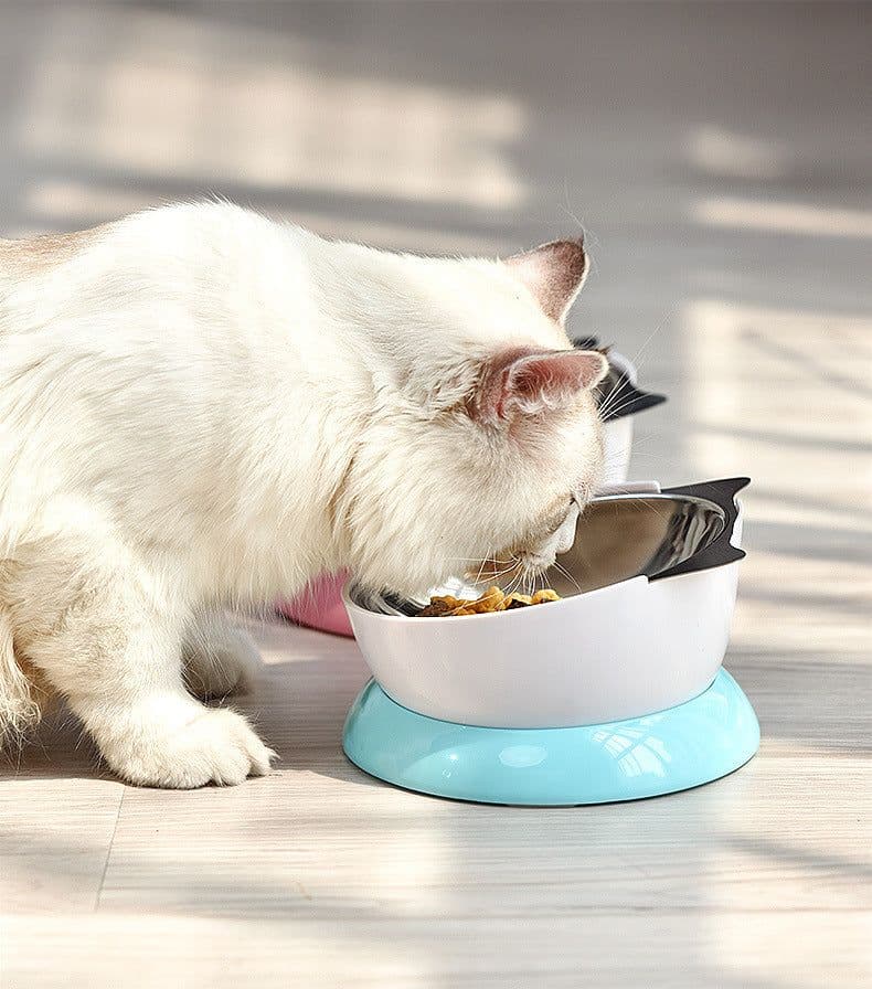image-Soft And Cute Non-Slip Stainless Steel Cat Bowl