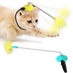 image-Self Healing Collar Neck Toy Spring Foot With Tap To Tease Cat Stick