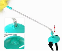 image-Self Healing Collar Neck Toy Spring Foot With Tap To Tease Cat Stick