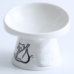 image-Cat Bowl Ceramic High-foot Oblique Single Bowl