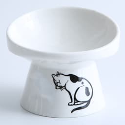 image-Cat Bowl Ceramic High-foot Oblique Single Bowl