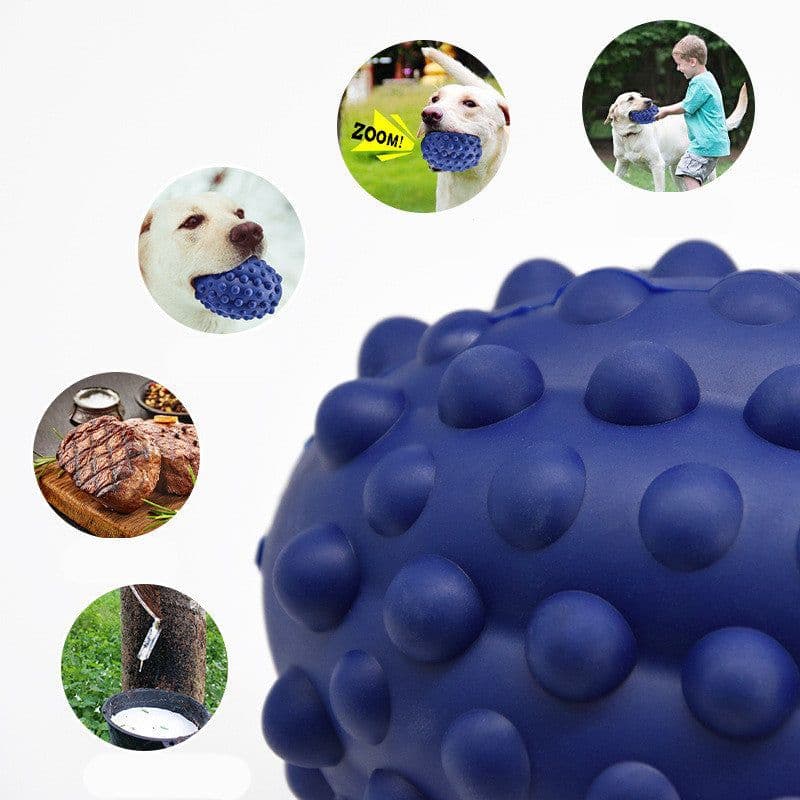 image-Pet Toy Rubber Bump Rugby Vocal Resistance Bite Wear
