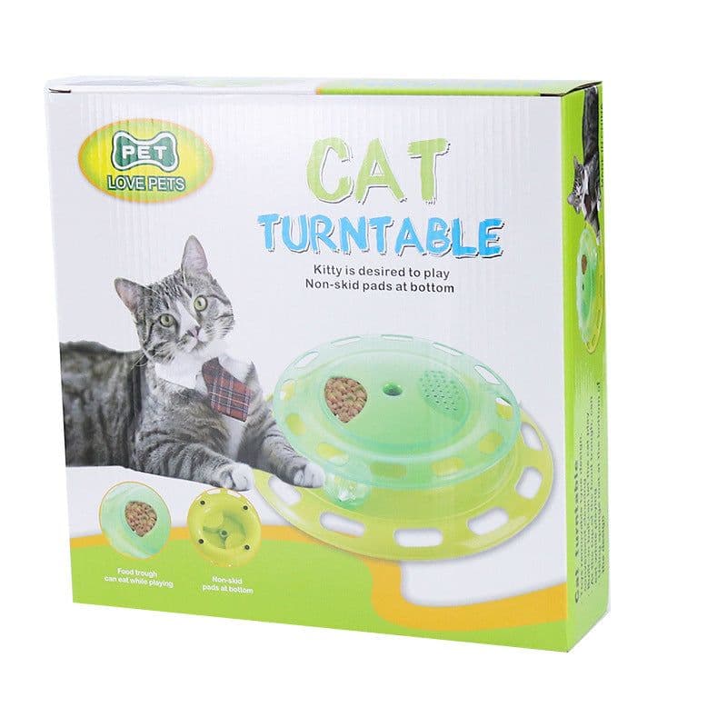 image-Feeding Cat Toy Bell Ball Puzzle Cat Turntable