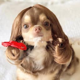 image-Pet Wig Afro Head Bangs Pigtail