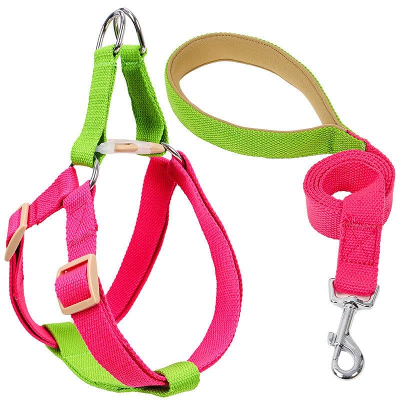 image-Color Pet Drawstring Leash Vest-style Dog Leash