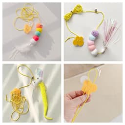 image-Cat Toys Simulated Caterpillar Cute Toys Funny Self-hey Interactive Toy Rope Grabbing Mouse Telescopic Hanging Cat Pet Supplies