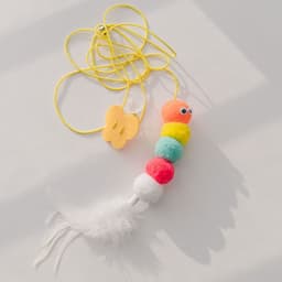 image-Cat Toys Simulated Caterpillar Cute Toys Funny Self-hey Interactive Toy Rope Grabbing Mouse Telescopic Hanging Cat Pet Supplies