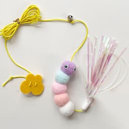 image-Cat Toys Simulated Caterpillar Cute Toys Funny Self-hey Interactive Toy Rope Grabbing Mouse Telescopic Hanging Cat Pet Supplies