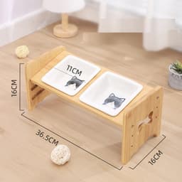 image-Adjustable Cat Bowl Dog Bowl Neck Protector Pet Supplies