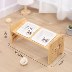 image-Adjustable Cat Bowl Dog Bowl Neck Protector Pet Supplies