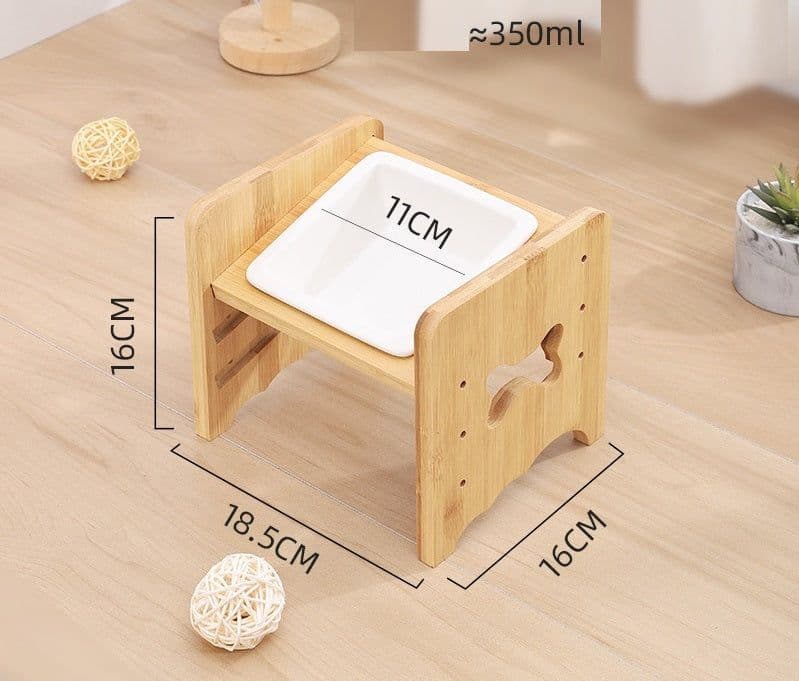 image-Adjustable Cat Bowl Dog Bowl Neck Protector Pet Supplies
