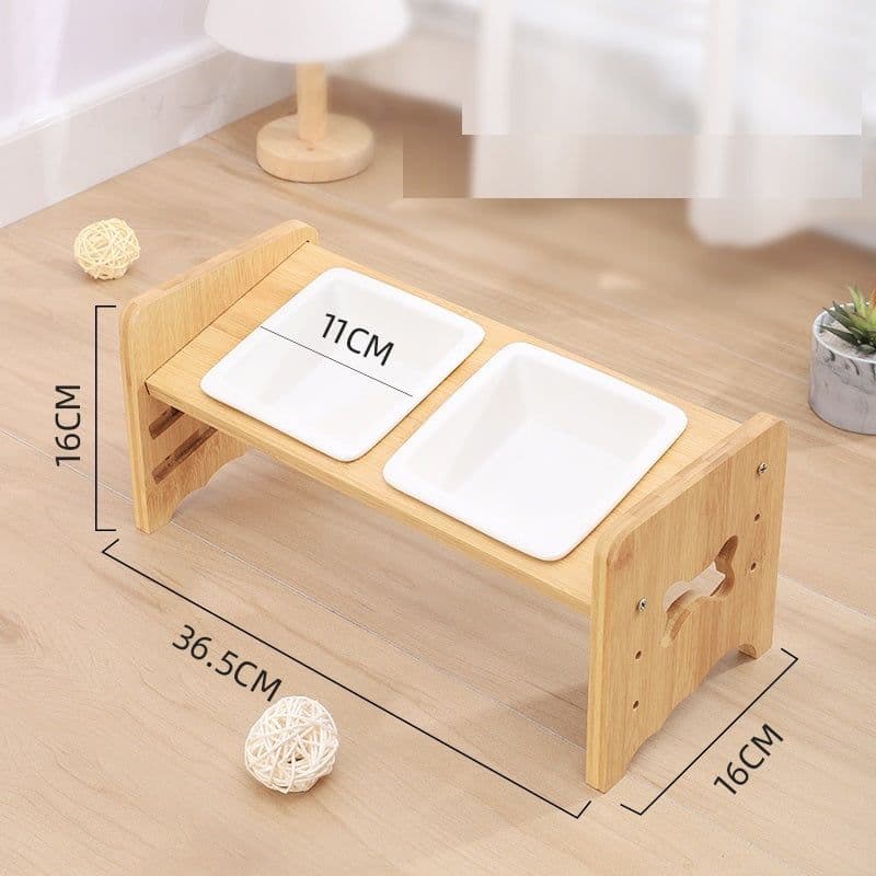image-Adjustable Cat Bowl Dog Bowl Neck Protector Pet Supplies