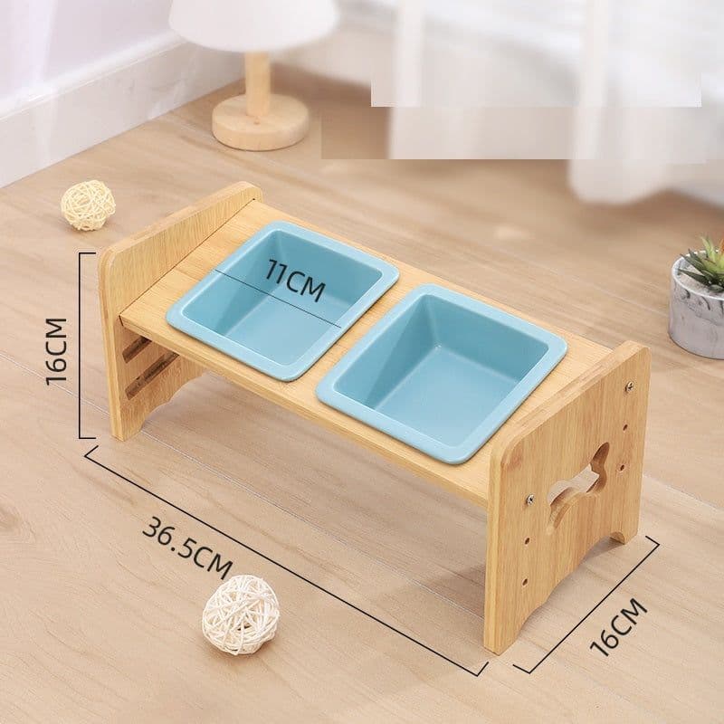 image-Adjustable Cat Bowl Dog Bowl Neck Protector Pet Supplies