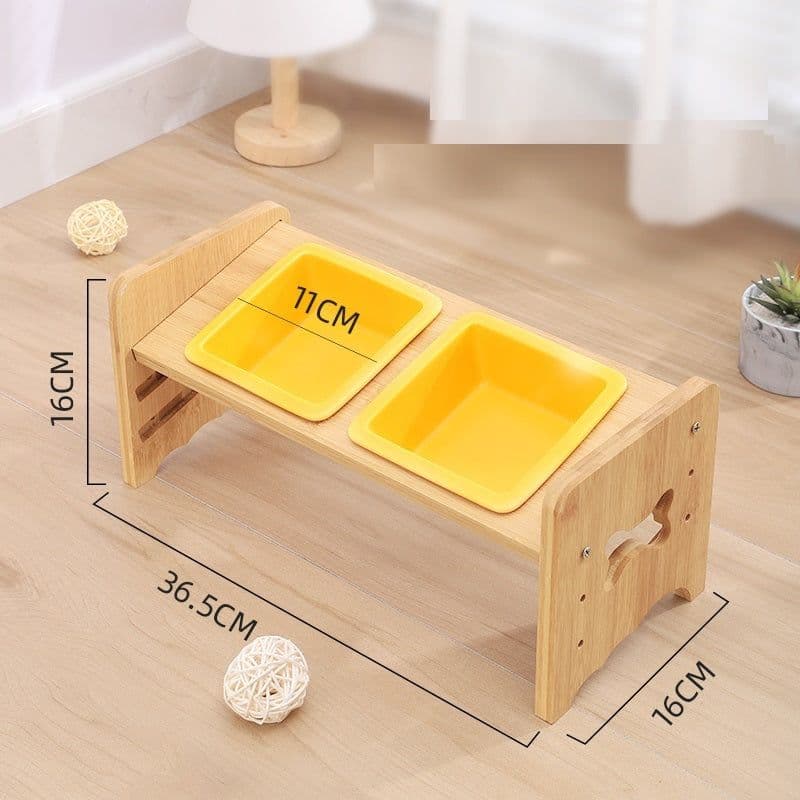 image-Adjustable Cat Bowl Dog Bowl Neck Protector Pet Supplies