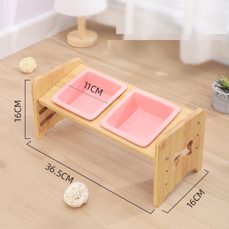 image-Adjustable Cat Bowl Dog Bowl Neck Protector Pet Supplies