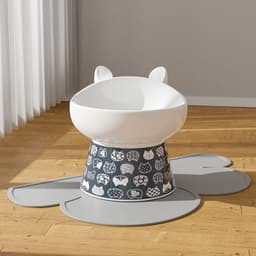 image-Anti-overturning High Foot Double Bowl Pet Supplies