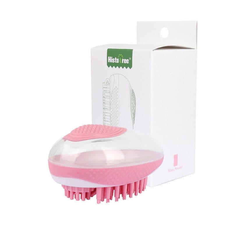 image-Dog Cat Bath Brush 2-in-1 Pet SPA Massage Comb Soft Silicone Pets Shower Hair Grooming Cmob Dog Cleaning Tool Pet Products