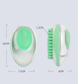 image-Dog Cat Bath Brush 2-in-1 Pet SPA Massage Comb Soft Silicone Pets Shower Hair Grooming Cmob Dog Cleaning Tool Pet Products