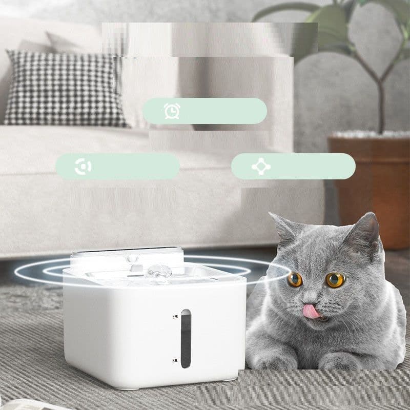 image-Infrared Induction Water Does Not Wipe Electricity Wireless Cat Water Dispenser