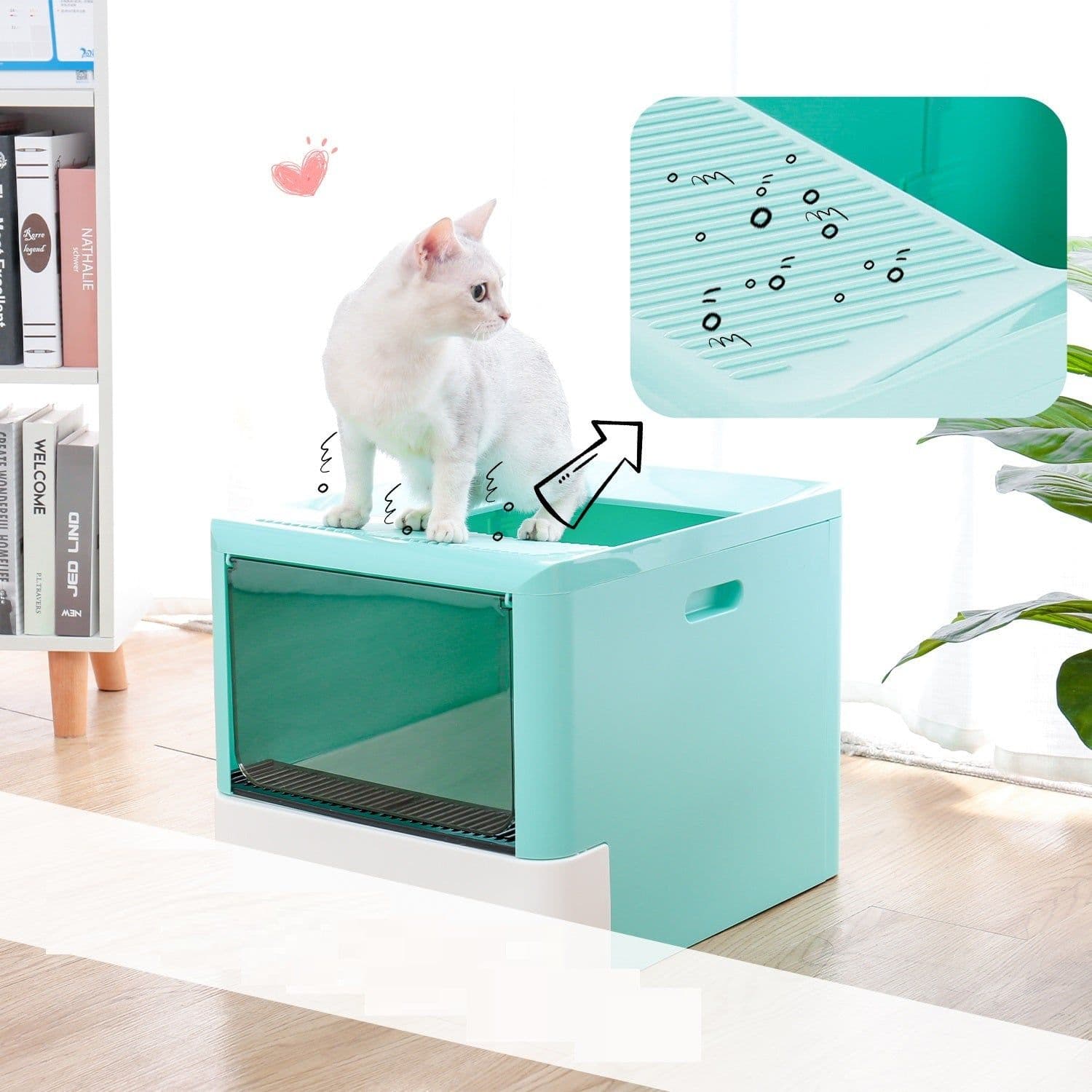 image-Large Drawer Type Fully Enclosed Cat Litter Basin
