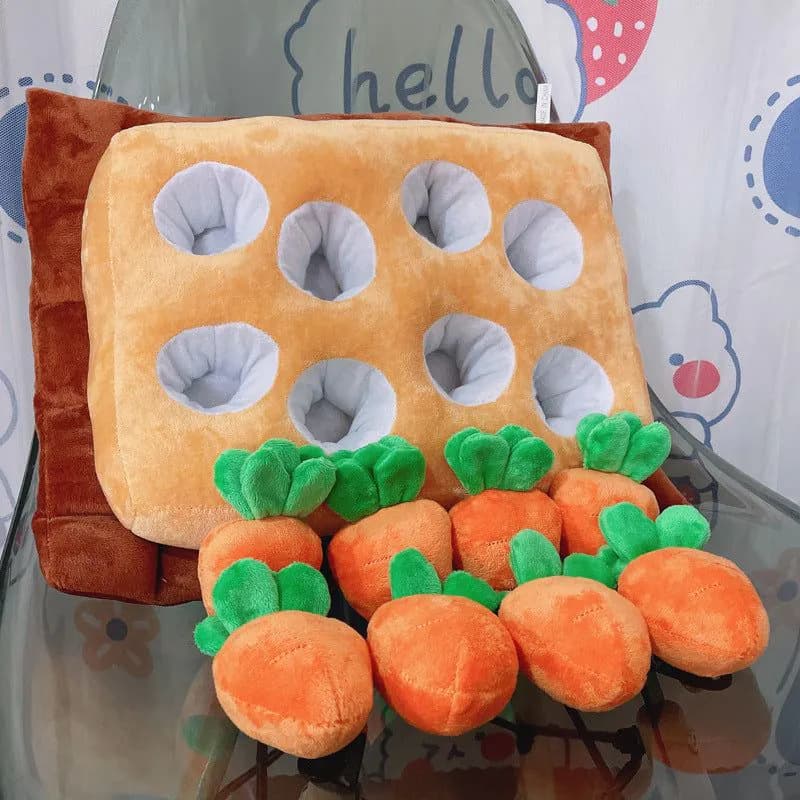 image-Parent-child Puzzle Pet Bites Plush Doll Radish Doll
