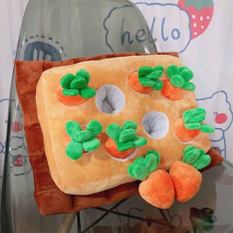 image-Parent-child Puzzle Pet Bites Plush Doll Radish Doll