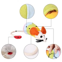 image-Rainbow Mouse Pet Tease Cat Plush Bite Resistant Toy