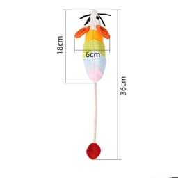 image-Rainbow Mouse Pet Tease Cat Plush Bite Resistant Toy