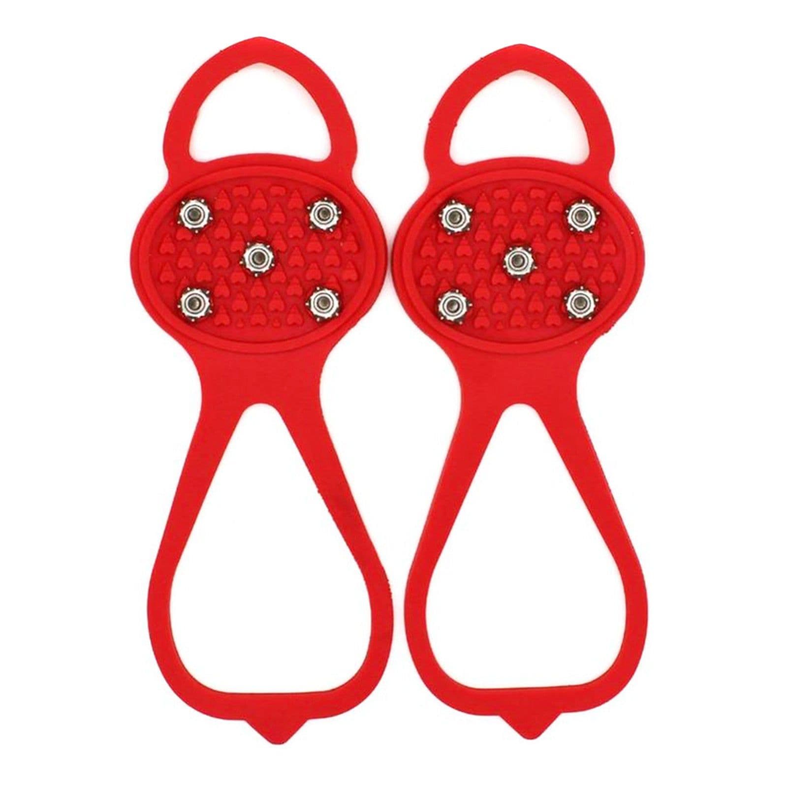 image-Unisex Men 5 Teeth Ice Gripper For Shoes Crampons Ice Gripper Spike Grips Cleats For Snow Studs Non-Slip Climbing Hiking Covers