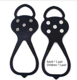 image-Unisex Men 5 Teeth Ice Gripper For Shoes Crampons Ice Gripper Spike Grips Cleats For Snow Studs Non-Slip Climbing Hiking Covers