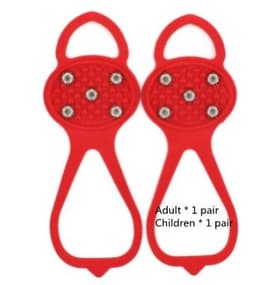 image-Unisex Men 5 Teeth Ice Gripper For Shoes Crampons Ice Gripper Spike Grips Cleats For Snow Studs Non-Slip Climbing Hiking Covers