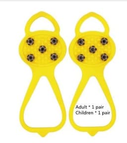 image-Unisex Men 5 Teeth Ice Gripper For Shoes Crampons Ice Gripper Spike Grips Cleats For Snow Studs Non-Slip Climbing Hiking Covers