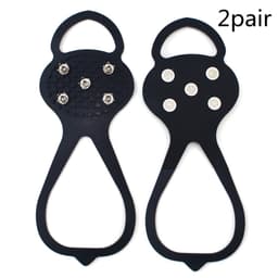 image-Unisex Men 5 Teeth Ice Gripper For Shoes Crampons Ice Gripper Spike Grips Cleats For Snow Studs Non-Slip Climbing Hiking Covers